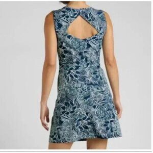 Title Nine Blue Phantasm Lotus Cloud Dress Floral Lightweight Sleeveless sz 14